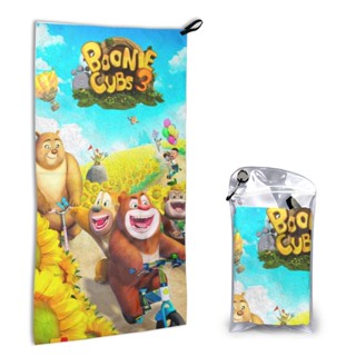 Boonie Bears ผ้าขนหนูนุ่ม ดูดซับน้ําได้ดี แห้งเร็ว สําหรับเด็ก และผู้ใหญ่ 40x80 ซม.