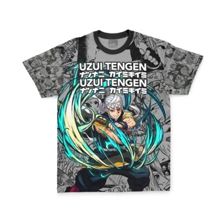 เสื้อยืด พิมพ์ลายมังงะ Demon Slayer Streetwear Uzui Tengen สไตล์สตรีท