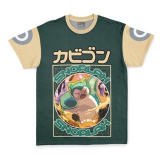 เสื้อยืด พิมพ์ลายโปเกม่อน Snorlax แฟชั่นสตรีท