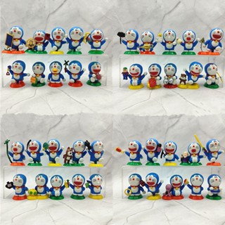 Ag ตุ๊กตาฟิกเกอร์ Doraemon 10 ชิ้น สําหรับตกแต่งเค้กวันเกิดเด็ก