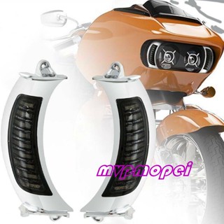 ลดราคา!ฝาครอบไฟหน้า LED 14-20 ดวง ดัดแปลง สําหรับ Harley Road