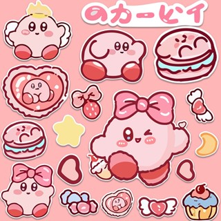 การ์ตูนน่ารัก ดาว Kirby ไฟฟ้า รถ สติกเกอร์ กล่องเก็บ แล็ปท็อป ipad กระเป๋าเดินทาง สติกเกอร์กันน้ํา