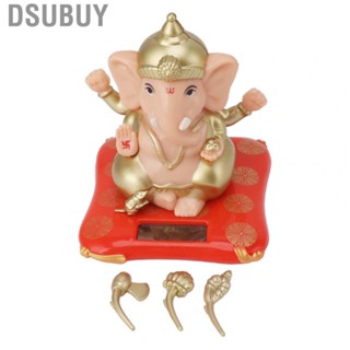 Dsubuy Solar Powered Ganesha Ornament Decoration Ornaments For Garden Car Dashboard BE