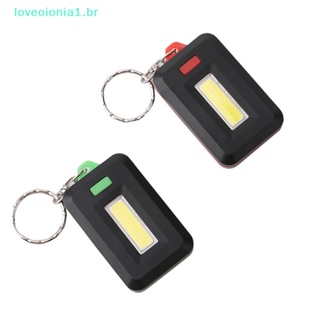 Loveoionia1 พวงกุญแจไฟฉาย LED COB ขนาดเล็ก กันน้ํา แบบพกพา สําหรับตั้งแคมป์