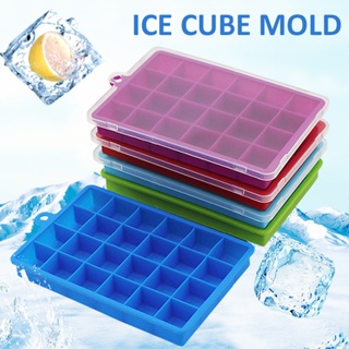 New 24 Grids Silicone Ice Cube Tray Large Square Ice Cube Maker Mould DIY