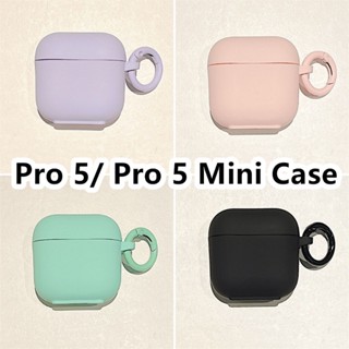 【imamura】เคสหูฟัง แบบนิ่ม สีพื้น สําหรับ Pro 5 Pro 5 Mini