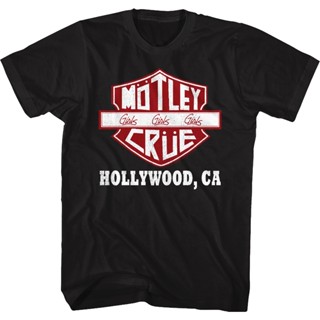 เสื้อยืด พิมพ์ลายโลโก้ Motley Crue สําหรับขี่รถจักรยานยนต์