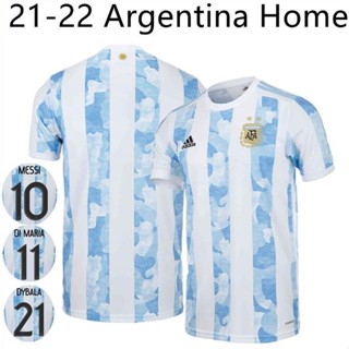 เสื้อกีฬาแขนสั้น ลายทีมชาติฟุตบอล Argentina Jersey 2021