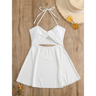 พร้อมส่ง Summer mini dress ชุดคลุมบิกินี่ มี2 สี white black