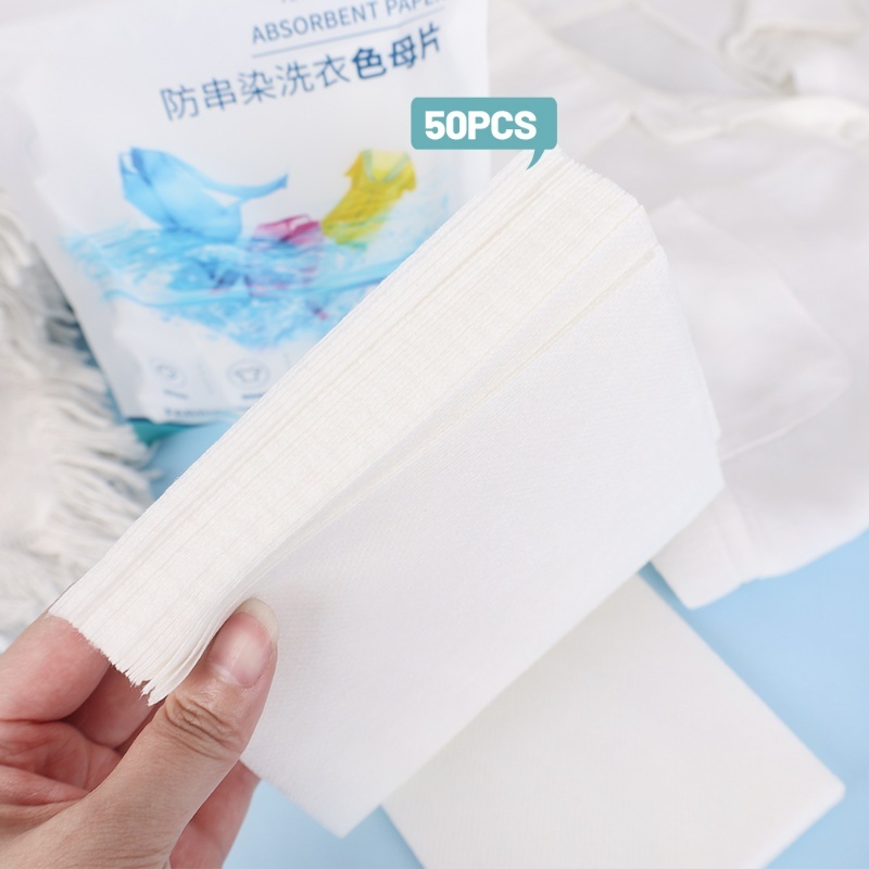 แผ่นกระดาษดูดซับสีเข้ม ดูดซับน้ํา สําหรับเครื่องซักผ้า 24 30 50 ชิ้น - รูปที่ 5