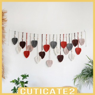 [Cuticate2] พรมถัก ลายใบไม้ สไตล์โบฮีเมียน สําหรับแขวนตกแต่งผนัง งานแต่งงาน