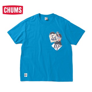 Chums/ qiaqia Bird เสื้อยืดลําลอง ผ้าฝ้าย แขนสั้น คอกลม พิมพ์ลาย CH01-2171 สไตล์ญี่ปุ่น สําหรับผู้ชาย ผู้หญิง เหมาะกับฤดูร้อน