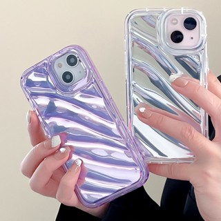 เคสโทรศัพท์มือถือแบบนิ่ม TPU กันกระแทก ลายหยักเลเซอร์ สําหรับ iPhone 11 12 13 14 Pro Max XS Max XR X 6 7 8 Plus