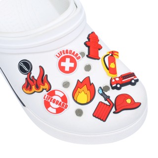 Jibits ค้อนดับเพลิงน่ารัก อุปกรณ์เสริม สําหรับตกแต่งรองเท้า Crocs Fire Truck สําหรับเด็ก