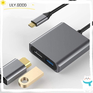 LILY อะแดปเตอร์สายเคเบิลทีวี หน้าจอมอนิเตอร์ USB 3.0 HUB