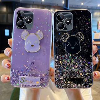 พร้อมส่ง เคสโทรศัพท์มือถือแบบนิ่ม TPU ใส ลายหมีท้องฟ้ากลางคืน สําหรับ Realme C53 C55 NFC 2023 Realme C53