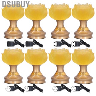 Dsubuy 2Set  Buddha Lamp Imitated Colored Glaze Prayer Light Home Meditatio HG