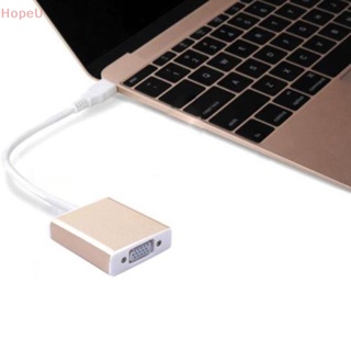 [HopeU] อะแดปเตอร์สายเคเบิ้ล Type C เป็น VGA USB 3.1 เป็น VGA ตัวเมีย สําหรับ PC 1 ชิ้น