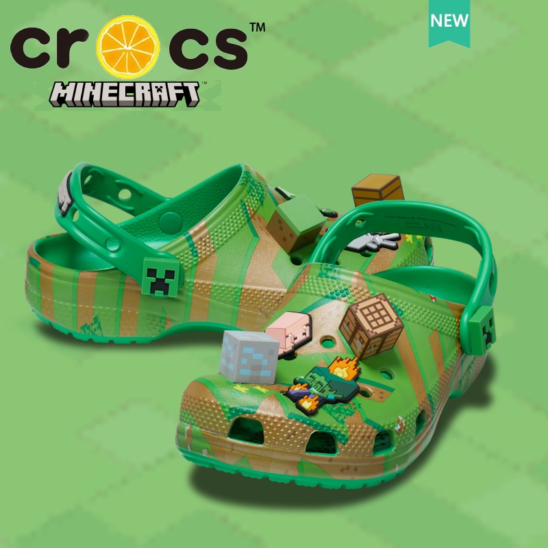 รองเท้า cross เด็ก MINECRAFT ELEVATED CLOG รองเท้าไปทะเล ไม้กางเขน ยกระดับได้ ไม้กางเขน สําหรับเด็ก|207657