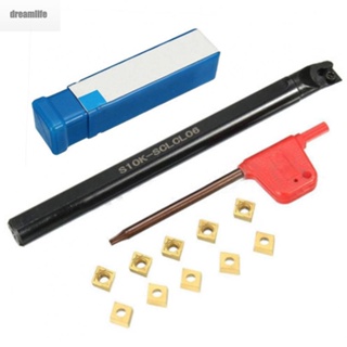 【DREAMLIFE】Quality Lathe Turning Tool Holder with CCMT060204 Carbide Inserts &amp; Wrench