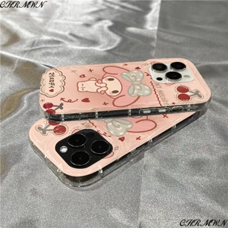 เคสโทรศัพท์มือถือนิ่ม กันกระแทก ลายเมโลดี้ เชอร์รี่ เรียบง่าย สําหรับ Iphone Apple 8pl 11max 12 7 14pro 13 0Y3M