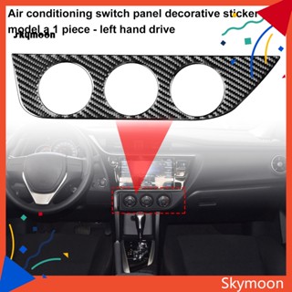 Skym* ฝาครอบแผงสวิตช์เครื่องปรับอากาศ กันรอยขีดข่วน ทนทาน สีดํา สําหรับ Toyota Corolla 2014-2018