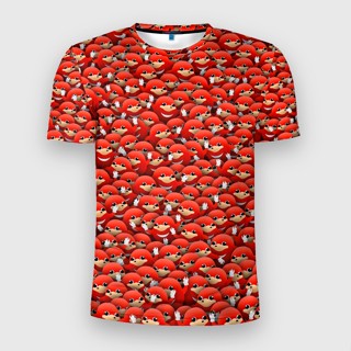 เสื้อยืด พิมพ์ลาย 3 มิติ ทรงสลิม Ugandan Knuckles สําหรับผู้ชาย