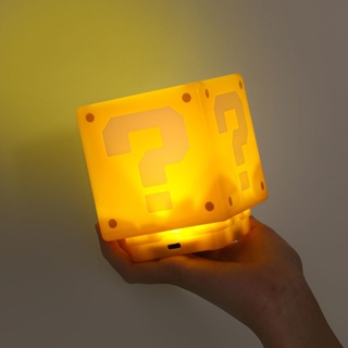 โคมไฟตั้งโต๊ะ LED รูป Super Mario Bros ขนาด 8 ซม. ชาร์จ USB เหมาะกับของขวัญวันเกิดคริสต์มาส สําหรับเด็ก