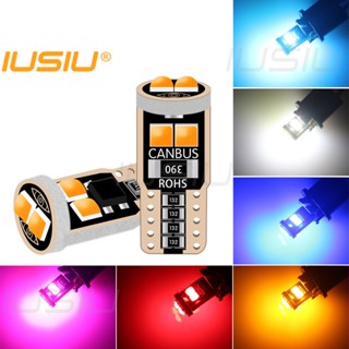 Iusiu หลอดไฟ LED T10 194 3030 6SMD WY5W W5W 12V สําหรับติดป้ายทะเบียนรถยนต์ รถจักรยานยนต์