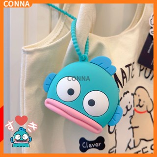 ของแท้ Sanrio Mermaid Hangyodon Ugly Fish กระเป๋าใส่เหรียญซิลิโคนน่ารักการ์ตูนมินิหูฟังกระเป๋าของขวัญน่ารัก