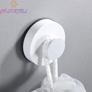 【COLORFUL】Suction Cup Hooks 62*33 Mm Bathroom Durable Glass Lacquer Wood Repeated Use