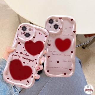 เคสโทรศัพท์มือถือนิ่ม ขอบโค้ง ลายหัวใจ 3D สีแดง เรียบง่าย สําหรับ VIVO Y22 Y02 Y35 Y21s Y22s Y16 Y20 Y12 Y15s Y12i Y15 Y20i Y30 Y33s Y12s Y91 Y20s Y11 Y17 Y15A Y21A Y31 Y51 Y91C