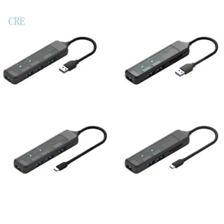 Cre ฮับ USB 3 0 Type C ความเร็วสูง หลายพอร์ต พร้อมพอร์ต SDTF