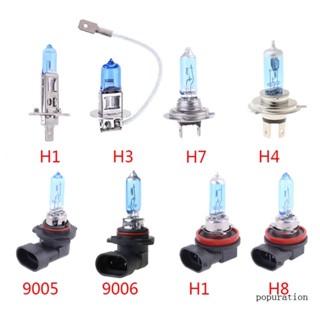 Pop หลอดไฟตัดหมอกซีนอน 12V สีขาว สําหรับรถยนต์ H1 H3 H4 H7 H11