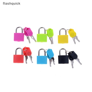 Flashquick ขายดี ราคาดี ใหม่ กุญแจล็อกกระเป๋าเดินทาง เหล็ก ขนาดเล็ก แข็งแรง พร้อมกุญแจ 2 ดอก