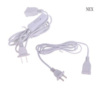 Nex 2 Prong สายไฟต่อขยาย US AC ตัวผู้ และตัวเมีย 750W 85-265V USA ประหยัดพลังงาน