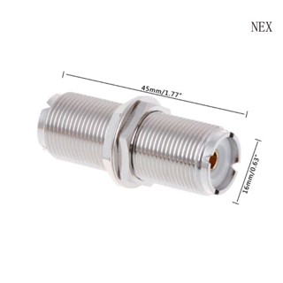 อะแดปเตอร์เชื่อมต่อ NEX UHF SO239 Female To Female Jack Nut Bulkhead Panel Mount