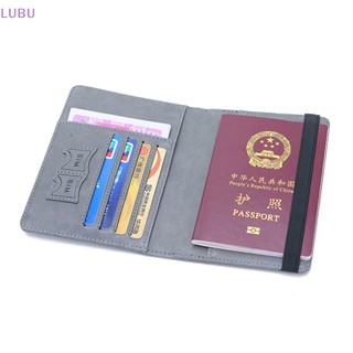 Lubu ใหม่ กระเป๋าหนัง PU สําหรับใส่หนังสือเดินทาง เอกสาร RFID ในรถยนต์