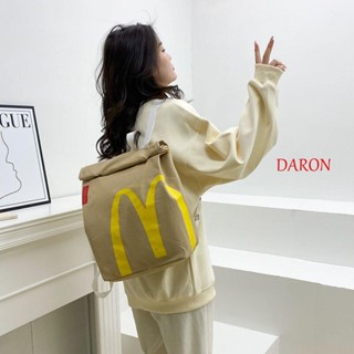 DARON Mcdonalds กระเป๋าเป้สะพายหลัง กระเป๋าสะพายไหล่ กระเป๋าเก็บแล็ปท็อป ลําลอง จุของได้เยอะ สําหรับผู้ชาย