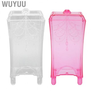 Wuyuu Makeup Cotton Box  Large  Pad Holder Plastic Durt Free for Bathroom