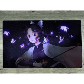 Yugioh TCG แผ่นรองเมาส์ ลายดาบพิฆาตอสูร CCG Playmat Kochou Shinobu Trading Card Game Mat Bag