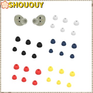 SHOUOUY ใหม่ แผ่นรองหูฟัง กันลื่น สําหรับ Samsung Galaxy Buds 2 6 ชิ้น