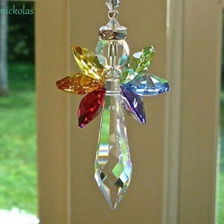 NICKOLAS จี้คริสตัล รูปตาข่ายดักฝัน สีรุ้ง หลากสี สําหรับแขวนตกแต่งหน้าต่าง สวน