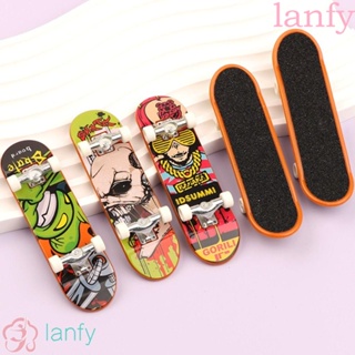 LANFY ชุดของเล่นสเก็ตบอร์ดนิ้วมือ ขนาดเล็ก เพื่อการเรียนรู้ ของขวัญวันเกิด สําหรับเด็ก