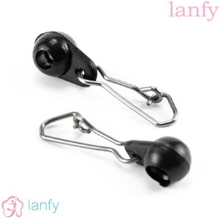 LANFY ซิปสไลด์ 10 ชิ้น โลหะผสม พร้อมตัวเชื่อมต่อเกียร์ตกปลา