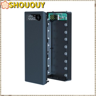SHOUOUY เคสพาวเวอร์แบงค์ แบตเตอรี่ 8×18650 หน้าจอ LCD USB คู่