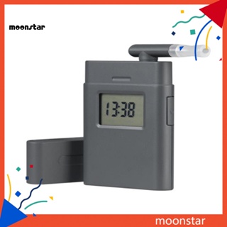 Moo เครื่องทดสอบแอลกอฮอล์ วิเคราะห์ลมหายใจ ดิจิทัล LCD แบบพกพา พร้อมปากเป่า 5 ชิ้น