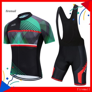 [FM] ชุดเสื้อปั่นจักรยาน แห้งเร็ว ยืดหยุ่น เบาะเจล สําหรับขี่จักรยาน MTB
