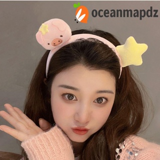 OCEANMAPDZ ที่คาดผม ผ้ากํามะหยี่ขนนิ่ม แต่งตุ๊กตาหมี สไตล์ญี่ปุ่น แฟชั่นสําหรับผู้หญิง