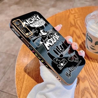 เคสโทรศัพท์มือถือนิ่ม ขอบสี่เหลี่ยม ลายมิกกี้เมาส์ หรูหรา สําหรับ Vivo Y20 2021 Y20i Y20S Y12S Y20S G Y12A Y20A Y12S Y20T